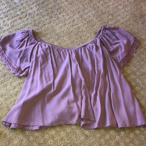 Light purple off the shoulder top